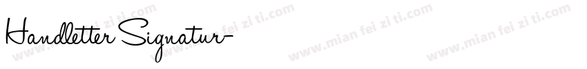 Handletter Signatur字体转换